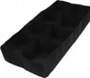 A black fabric organizer with multiple compartments, shown from a diagonal angle. Náhled obrázku produktu