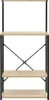 vidaXL Police na mikrovlnnou troubu Black Oak 60x39,6x123 Náhled obrázku produktu 3