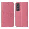 A pink floral flip phone case for a Samsung Galaxy A55 5G is shown. Produktbild-Vorschau