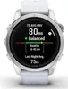 A close-up shot of a Garmin Epix Pro (Gen 2) smartwatch with a white band and silver casing, displaying health metrics on its screen. Náhľad obrázku produktu