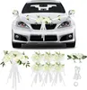 Autoschmuck Hochzeit Motorhaube Weiß 9 Rosen Saugnäpfen Produktbild-Vorschau 1