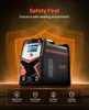 A VEVOR welding machine is shown with safety features highlighted by icons and text. Náhľad obrázku produktu