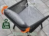 A close-up view of a modern outdoor chair with cushions, highlighting its features. Náhľad obrázku produktu