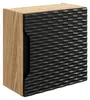 Závěsná koupelnová skříňka 35x35 cm černá matná olejovaný Náhled obrázku produktu 1