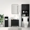 vidaXL Badkamerkast, zwart, eikenlook, 65 x 33 x 60 cm Productafbeelding-voorbeeld 4