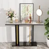 A console table with decorative items on top, placed against a white wall. Podgląd zdjęcia produktu