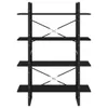 Bücherregal 4 Fächer Schwarz 100x30x140 cm Holzwerkstoff Produktbild-Vorschau 5