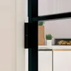 vidaXL Innentür Schwarz 83x201,5 cm Hartglas & Aluminium Produktbild-Vorschau 6