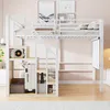 Letto a castello Merax 90x200cm con scale e appendiabiti, Anteprima dell’immagine prodotto 3
