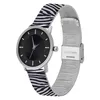 Damen Armbanduhr Zebra schwarz weiss animal print Edelstahl Produktbild-Vorschau 1