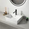 Keramické umyvadlo s bílou deskou obdélníkové velké 40 x 30 Náhled obrázku produktu 3