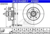 2x ATE 24.0110-0203.1 Bremsscheibe Hinterachse Produktbild-Vorschau 2