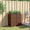 Design Pflanzkübel 2 Stk. Braun 40x40x80 cm Poly Rattan, Produktbild-Vorschau 3