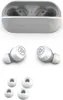 A set of white and gray wireless earbuds with their charging case and extra ear tips, displayed on a white background. Náhľad obrázku produktu