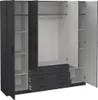 Spell Kleiderschrank B183 cm 4 Türen und 3 Schubladen matt Produktbild-Vorschau 4