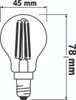 Osram LED STAR+ CLASSIC P FIL 40 3 STEP DIM 4W/827 E14 | Podgląd zdjęcia produktu 7