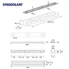 SPEEDPLANT Entwässerungsrinne A15 mit Kunststoffrost Grau Produktbild-Vorschau 2