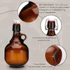 4er Set Bier-Glasflaschen Growler (1 L) – bernsteinfarbene Produktbild-Vorschau 6
