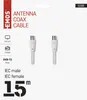 Anténní koaxiální kabel stíněný 15m – rovné vidlice Voir les images du produit