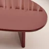 sweeek - Ovaler Couchtisch mit glänzendem Finish - Bordeaux Produktbild-Vorschau 4