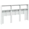 The Living Store LED-Kopfteil mit Ablagen Weiß 180x17x102 Produktbild-Vorschau 9