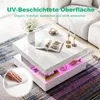 OYAJIA Couchtisch Hochglanz mit LED Beleuchtung & Produktbild-Vorschau 6