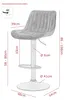 Hela Tische, 2er Set Barhocker Bistrohocker Sabine, Samt Produktbild-Vorschau 7