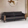 Schwarzes Designer Sofa Arbeitszimmermöbel Stil Moderne Produktbild-Vorschau 1