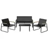 Mondeer Gartenmöbel Set 4-tlg Sitzgruppe Balkon Terrasse Produktbild-Vorschau 5