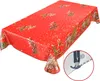 Tischdecke Wachstuch Weihnachten Rot Robust Wasserabweisend Produktbild-Vorschau 2