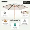 Sonnenschirm Sunshine 240 cm weiß Balkonschirm rund als Produktbild-Vorschau 2