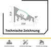 A20 LED Aluprofil Silber Eckprofil 30° 2m opal Produktbild-Vorschau 2