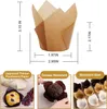 200pcs Tulpe Cupcake Liners, Premium Muffin Liners Halter Produktbild-Vorschau 2