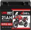 Langzeit Gel Motorradbatterie 51913 21Ah 12V Produktbild-Vorschau 2