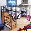 MODFU Hochbett,Jugendbett Metallbett  140*200 cm, Produktbild-Vorschau 3