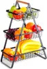 Dreistöckiger Obstkorb und Gemüsekorb im Loft-Stil Produktbild-Vorschau 1