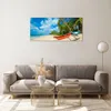 Bilder auf glas - Golf Ozean Palme Boot - 100x40cm - Produktbild-Vorschau 7