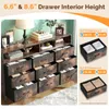 FCH Kommode mit 9 Stoffschubladen, offenes Fach, Produktbild-Vorschau 3