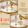 STILVORA Runden Couchtisch Set Gold, Beistelltisch Set Produktbild-Vorschau 4