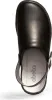 A top-down view of a black clog shoe. Produktbild-Vorschau