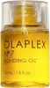A close-up studio shot of a bottle of Olaplex No. 7 Bonding Oil. Voir les images du produit