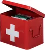 Boîte à médicaments Zeller, métal, 21,5x16x16 cm, rouge Voir les images du produit 2