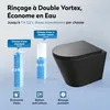 doporro WC Suspendu Gris Noir Mat Cuvette Céramique Voir les images du produit 2