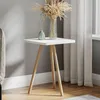 Quadratischer Beistelltisch mit Holzbeinen – Modern & Produktbild-Vorschau 2