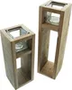2x Windlichtsäule Wood Holz & Glas 30+40cm Produktbild-Vorschau 4