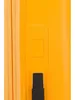 A close-up view of an orange suitcase, showing a zipper and a recessed handle. Produktbild-Vorschau