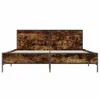 The Living Store Bettgestell Räuchereiche 140x200 cm Produktbild-Vorschau 5