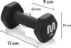 Meteor Hantel-Set 2x2 kg Gusseisen PVC Kurzhanteln Hexagon Produktbild-Vorschau 5