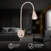 LED Leselampe mit Schalter, schwenkbar, rund, GU10, 400lm, Produktbild-Vorschau 2