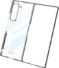 A transparent protective case for a foldable phone, shown open. Produktbild-Vorschau
